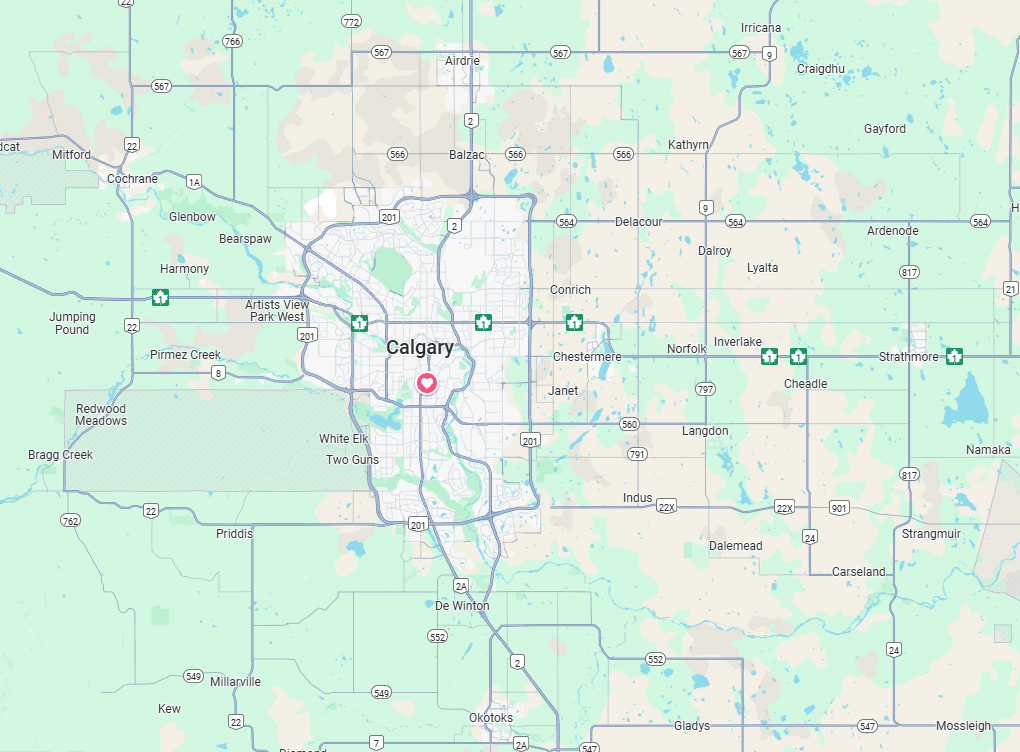 Calgary Service Area Map
